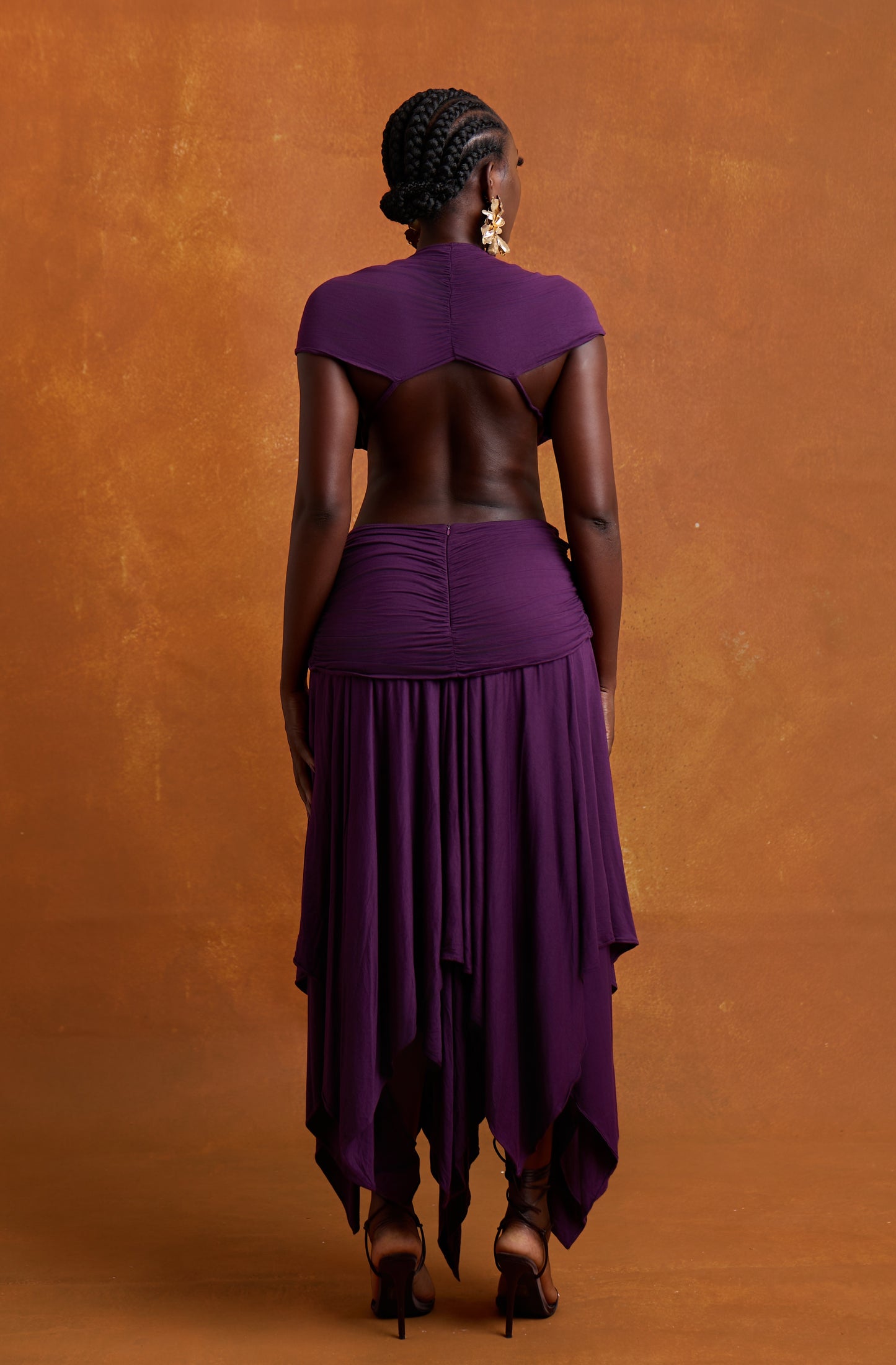 THALIA MIDI DRESS - PURPLE