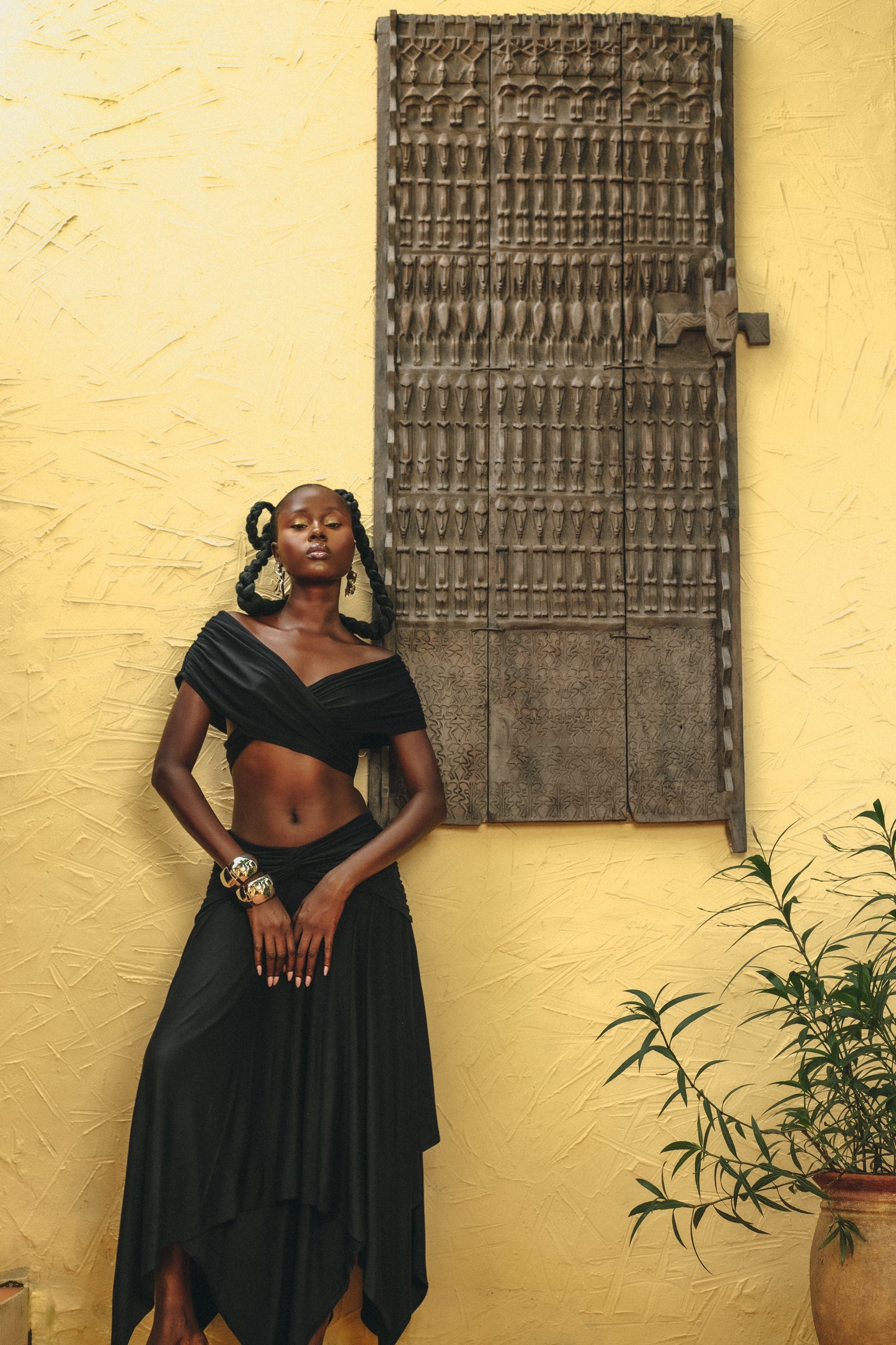 THALIA MIDI DRESS - BLACK