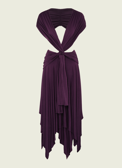THALIA MIDI DRESS - PURPLE
