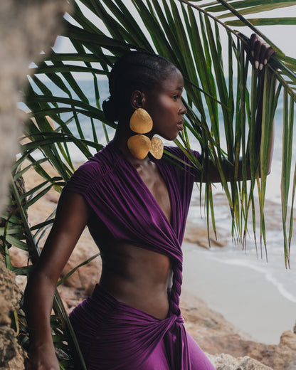 THALIA MIDI DRESS - PURPLE