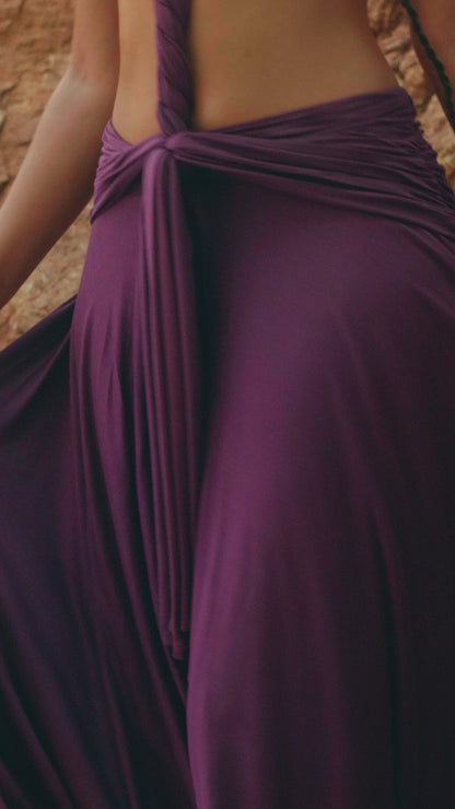THALIA MIDI DRESS - PURPLE